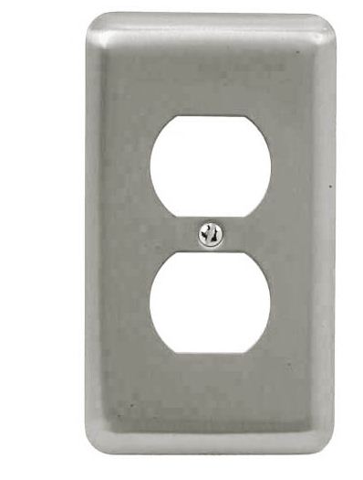 Amertac 2DPW 1 Duplex Wallplate, Pewter