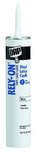 Dap 18260 Rely On Vinyl Latex Caulk, White, 10.1 Oz