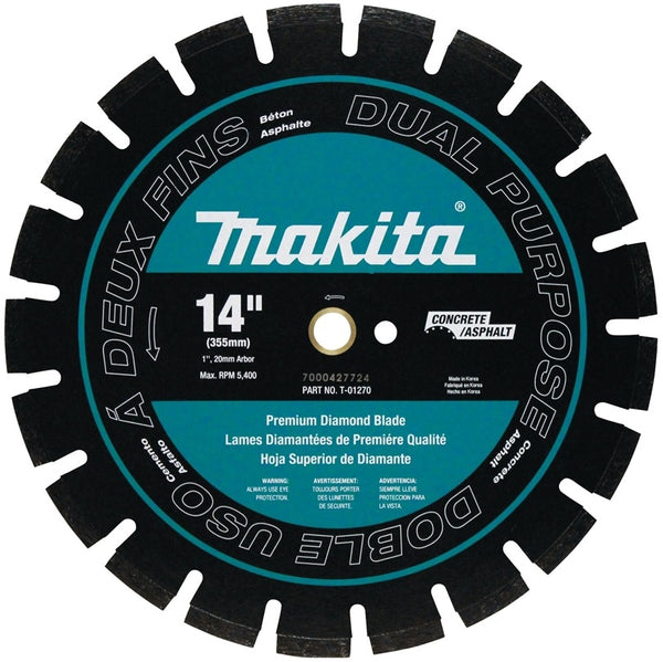 Makita T-01270 Dual Purpose Segmented Circular Saw Blade, Black