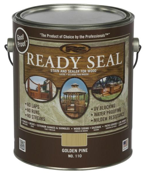 Ready Seal 110 Golden Pine Exterior Wood Stain and Sealer, 1 Gallon