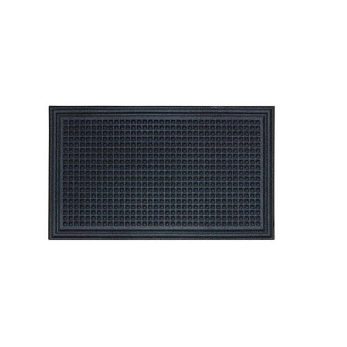Dennis CRNUB1830 Functional Recycled Rubber Floor Mat, Black, 18" x 30"