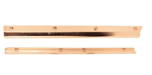 Prime Line U 9514 In-Swinging Latch Guard, 12'', Brass Plated