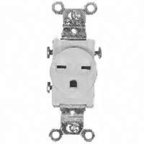 Cooper Wiring 816W-BOX Grounding Single Receptacle 15 Amp, White
