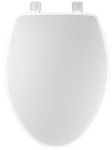 Mayfair 184SLOWJ-000 Elongated Toilet Seat, Plastic, White