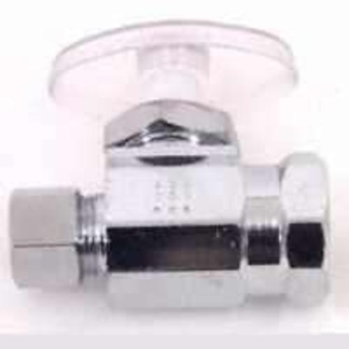 Plumb Pak PP53PCLF Straight Turn Water Supply Line Valve, 1/2" x 3/8", Chrome