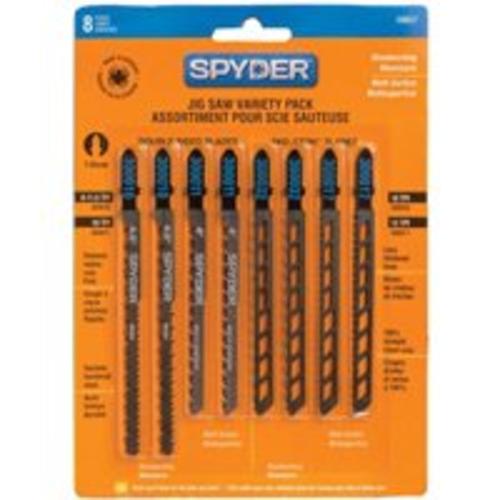 Spyder 300037 Jigsaw Blade, T Shank, 8 Pieces