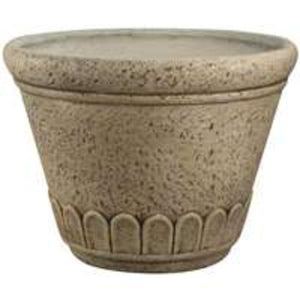 Landscapers Select QT-001 Weathered Stone Round Planter, 13"