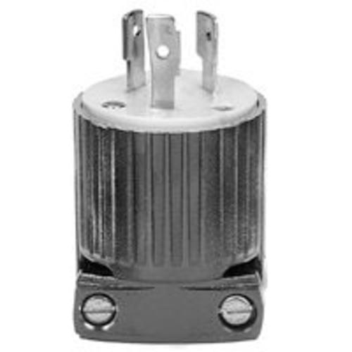 Cooper Wiring L620P Locking 3 Wire Ground Plug, Gray