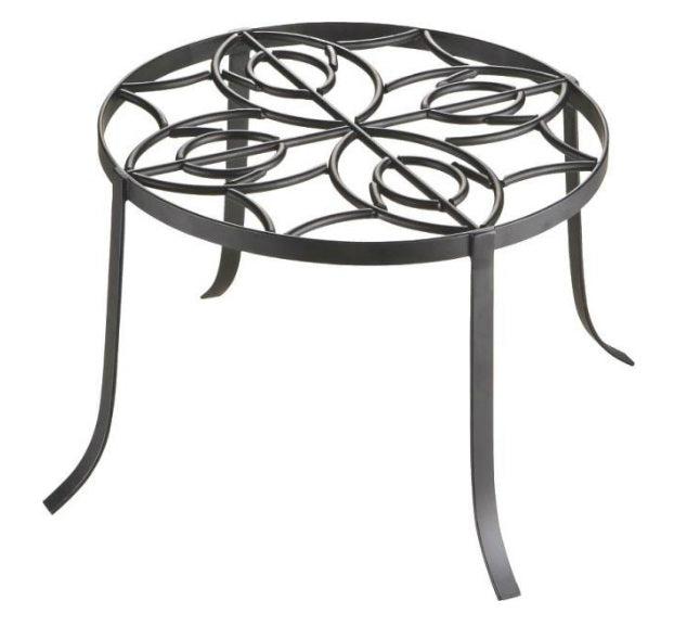 Landscapers Select W52873-3L Iron Plant Stand, 12", Black