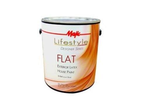 Majic Lifestyle 8-1841-1 Flat Exterior Latex House Paint, Light Base