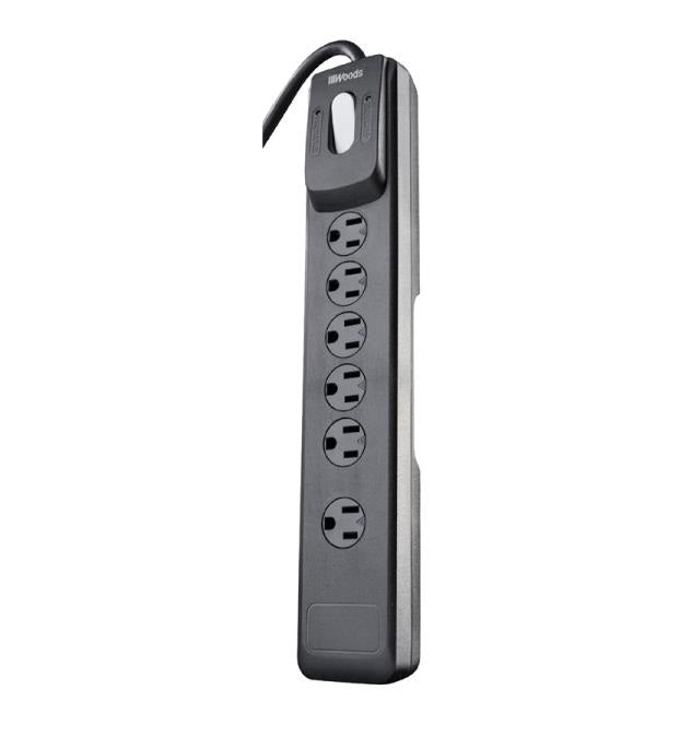 Woods 41494 Outlet Surge Protector Strip, Black