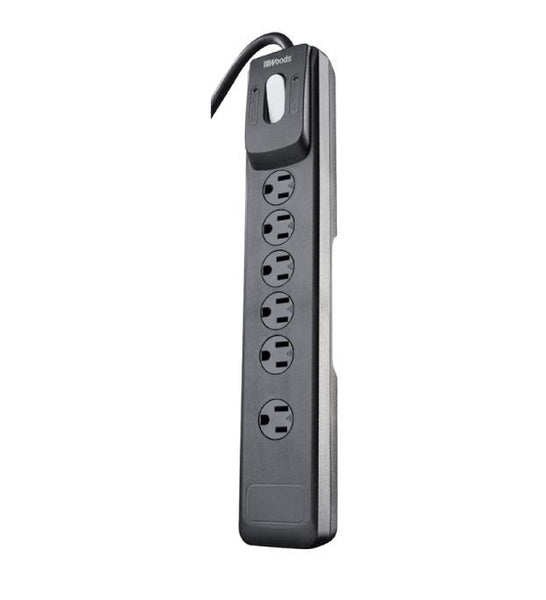 Woods 41494 Outlet Surge Protector Strip, Black