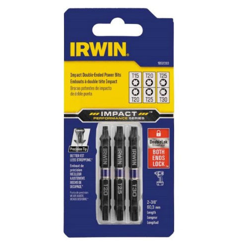Irwin 1892093 Double-Ended Impact Bit Set, 3 Piece, 2-3/8"
