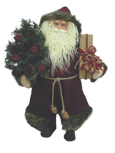 Holiday Basix YHH12-119 Standing Santa With Presents, 18"