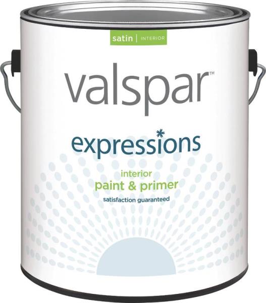 Valspar 17044 Expressions Interior Latex Satin Paint, Clear, 1 Gallon