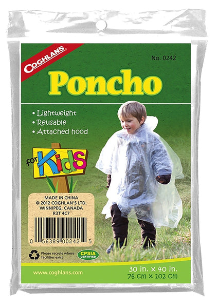 Coghlan&#039;s 242 Poncho for Kids, 30" X 40"