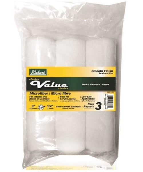 Hyde 98031-US Richard Value Series Microfiber Roller Covers, 9"