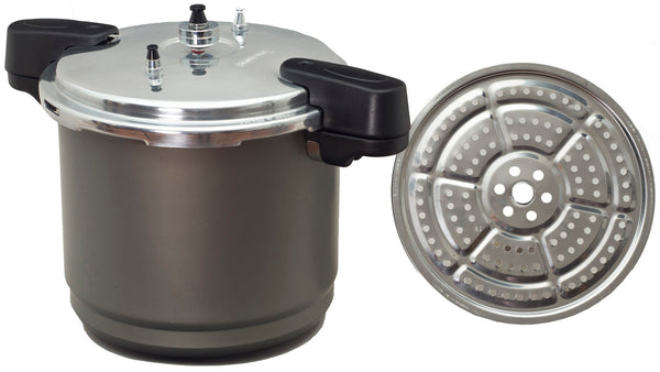 GraniteWare F0732-2 Pressure Canner, 12 Quart, Chrome & Matte Black