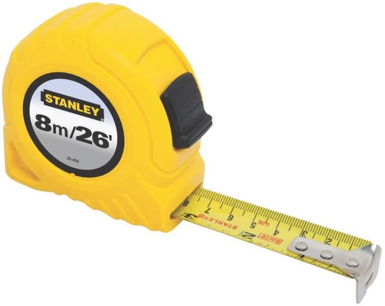 Stanley 30-456 Tape Rule With Polymer Coated Blade, 1" x 26'