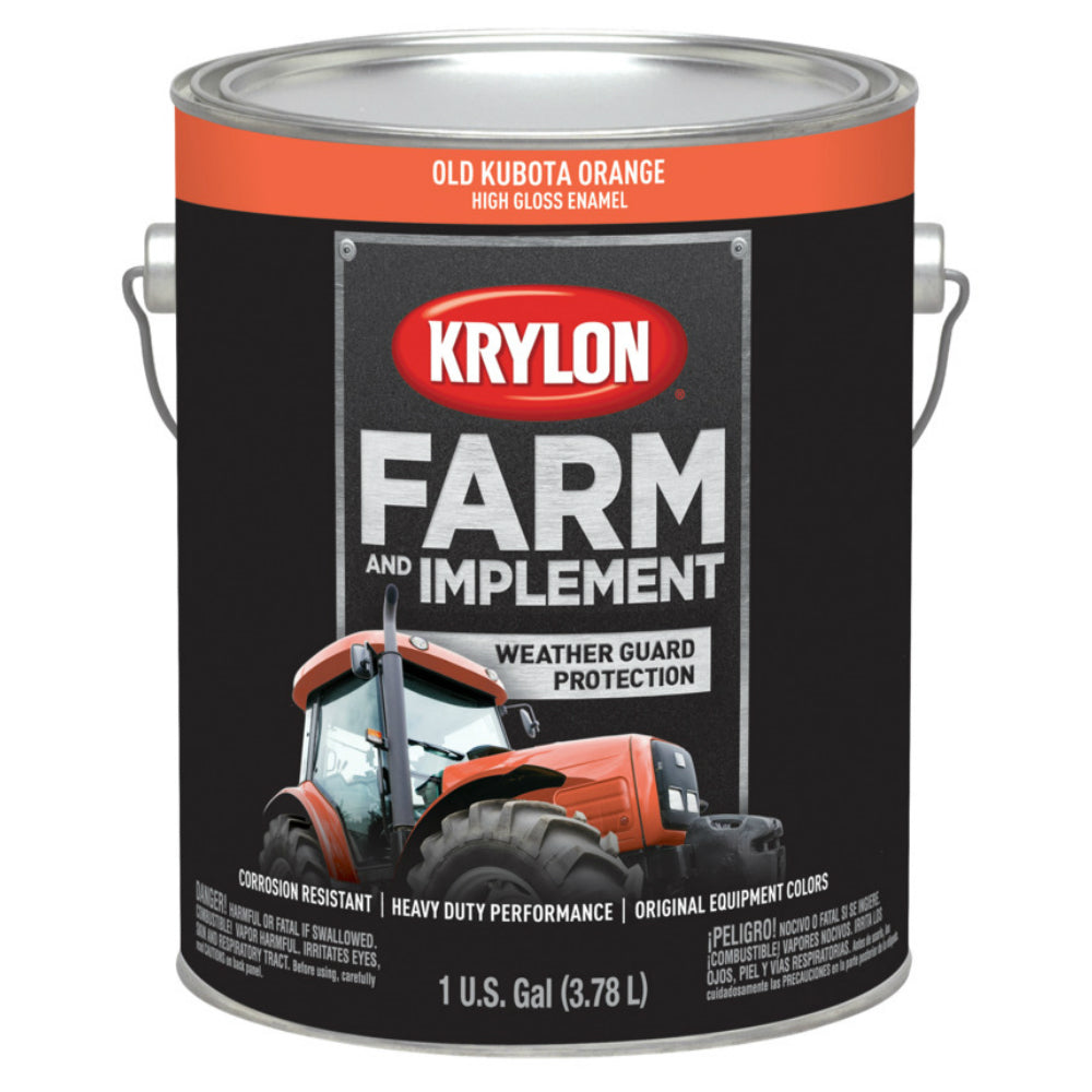 Krylon K01978000 Farm & Implement Paint, O K Orange, 1 Gallon