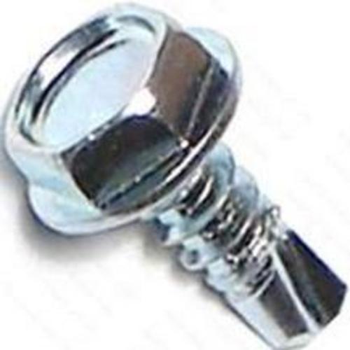 Midwest 03287 Self-Drilling Screw, Hex, Zinc-Plated 1/2"