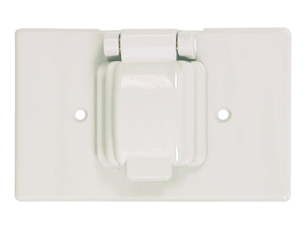 Cooper Wiring S1961W-SP Single Gang Receptacle/Switch Cover, White