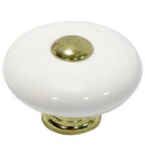 Mintcraft C133WH/PB35 Ceramic Knob Gloss, White