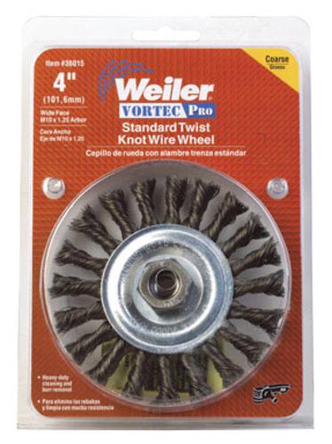 Weiler 36015 Vortec-Pro Standard Twist Knob Wire Wheel, 4"