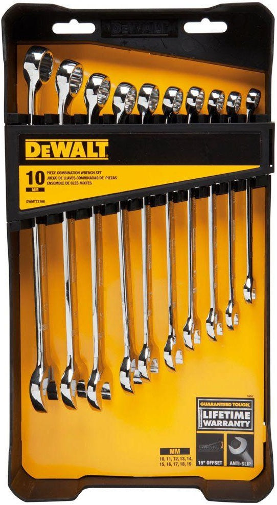 DeWalt DWMT72166 Metric Combination Wrench Set, 10 Piece