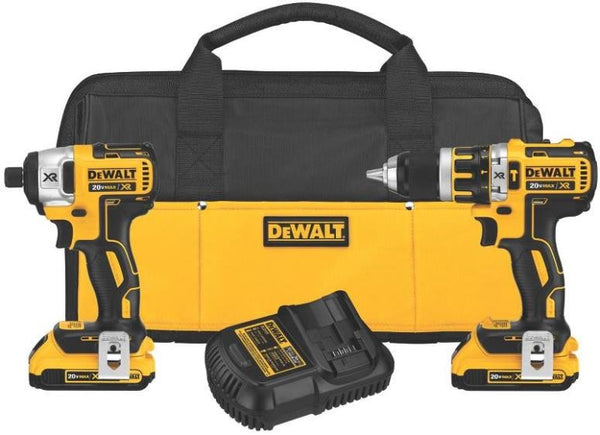 DeWalt DCK287D2/DCK286D2 Cordless Combo Drill Kit, 20 Volt