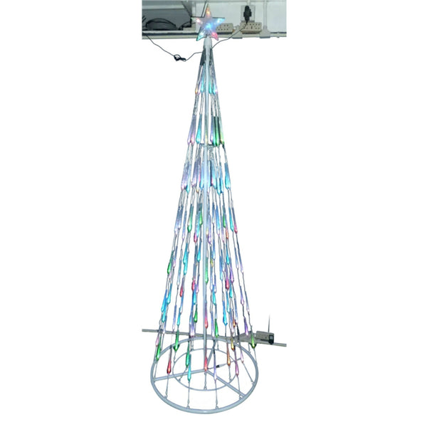 Santas Forest 60407 Changing LED Bubble Light Cone Tree, 7 Ft