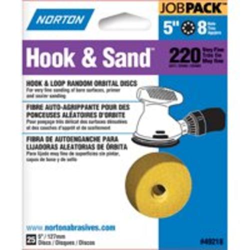 Norton 07660749218 Hook & Loop Sanding Discs 5" ,P220 Grit