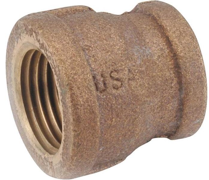 Anderson Metals 738119-2016 Lo-Lead Reducing Coupling, 1-1/4" x 1"IPT, Red Brass