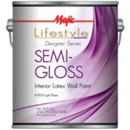 Majic 8-1834-1 Interior Latex Semi Gloss Wall Paint, Neutral Base