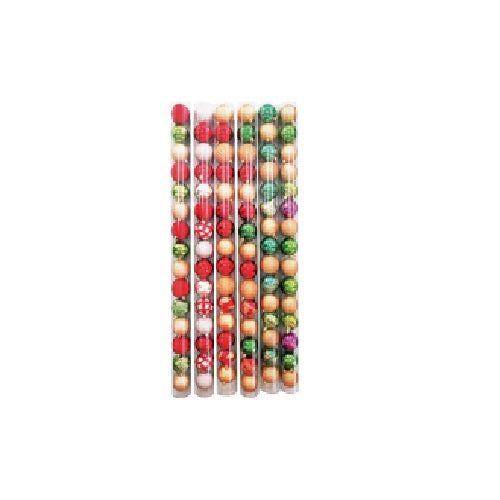 Holiday Basix C-130368 Christmas Ornament Tube, 70mm, 15-Piece