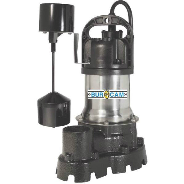 Bur Cam 300526 Submersible Sump Pump, 1/2 Hp