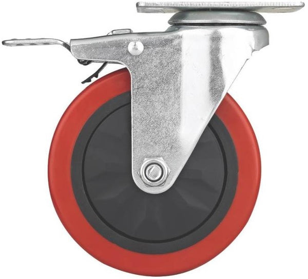 ProSource JC-388-G Swivel Caster With Brake, 5 Inch