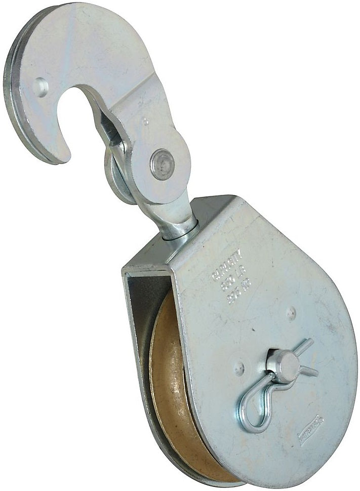 National Hardware N229-005 3215BC Swivel Hook Single Pulley, Zinc Plated