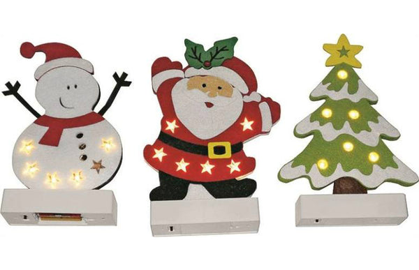 Holiday Basix 23103 Christmas LED Santa Figure, Fabric, 9-1/2"
