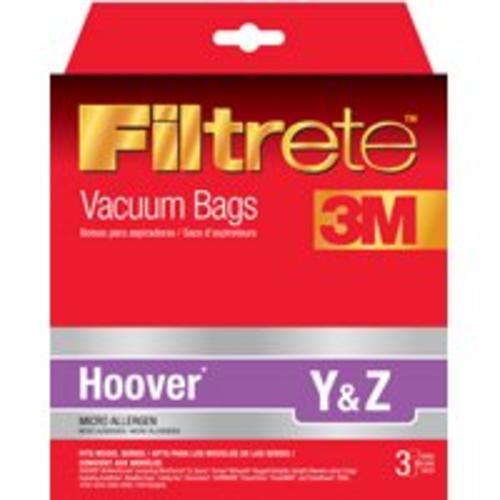 Filtrete 64702A-6 Hoover Style Y & Z Vacuum Cleaner Bag, Pack 3