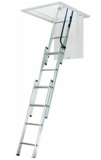 Werner AA AA1510 Folding Compact Attic Ladder, 7&#039;-9&#039;10"