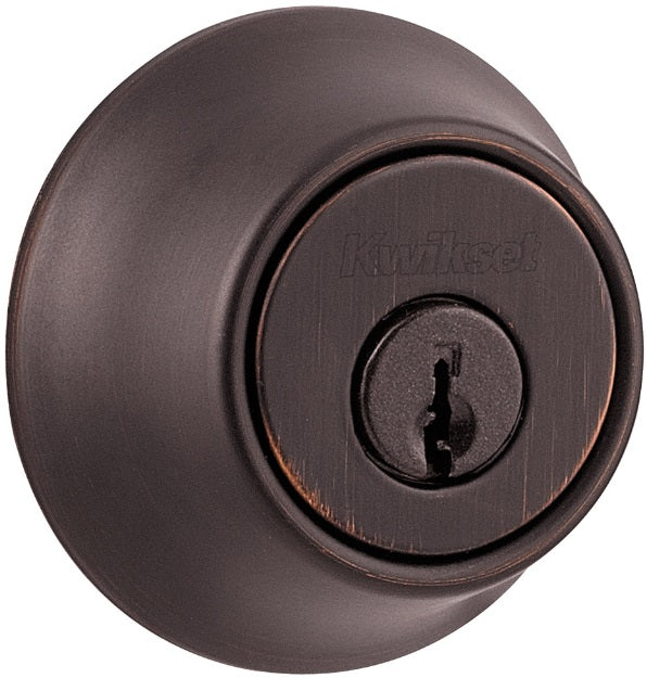 Kwikset 96600-542 Signature Single Cylinder Dead Bolt, Venetian Bronze