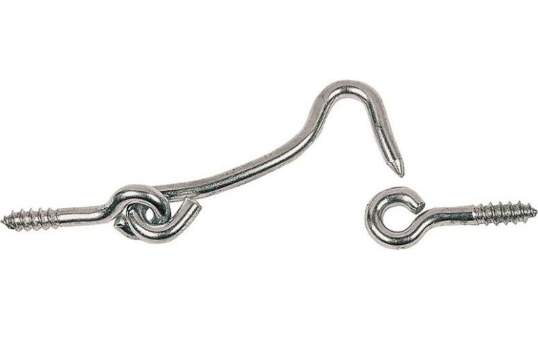 Prosource LR-414-PS Wire Gate Hooks And Eyes, Solid Brass, 1-1/2"