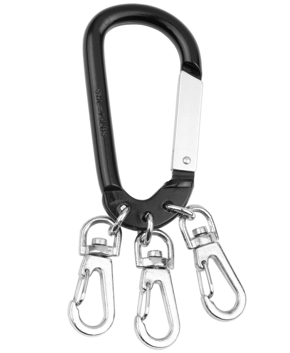 Hy-Ko KC600 Carabiner With Snaps, Aluminum