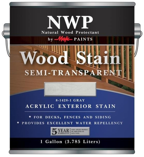 Majic 8-1428-1 NWP Semi-Transparent Exterior Wood Stain, 1 Gallon