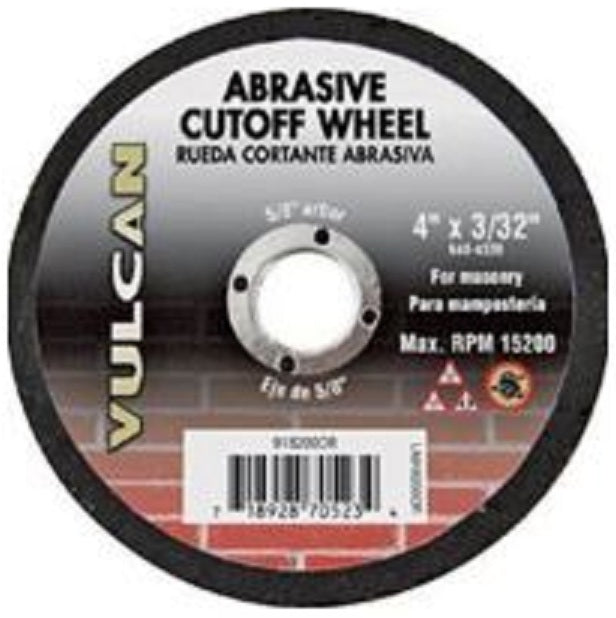 Vulcan 918200OR Abrasive Cut-Off Wheel, Silicone Carbide, 4" Dia