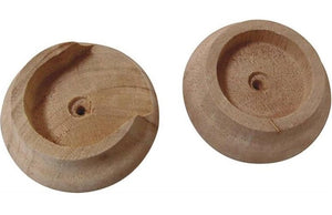 Prosource CL-P013L-PS Closet Pole Sockets, Natural Wood