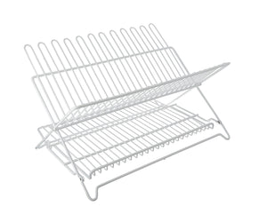 Simple Spaces JI-22W-3L Folding Dish Rack, White