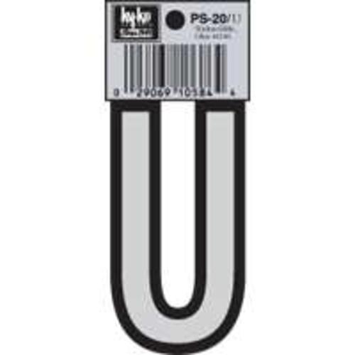 Hy-Ko PS-20/U Vinyl lettering Reflective House Letter U, Size 3-1/4"