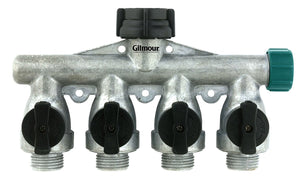 Gilmour AY4FFM Full Flow Aluminum 4Way Manifold